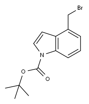 1-BOC-4-溴甲基吲哚 结构式