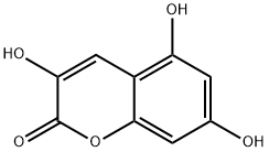 3,5,7-トリヒドロキシクマリン 化学構造式