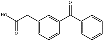 m-ベンゾイルフェニル酢酸 化学構造式