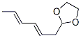 1,3-Dioxolane,  2-(2,4-hexadienyl)-  (8CI,9CI) Struktur