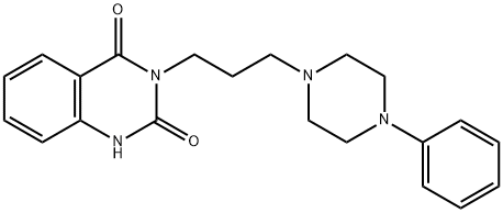 3-[3-(4-フェニル-1-ピペラジニル)プロピル]-2,4(1H,3H)-キナゾリンジオン 化学構造式