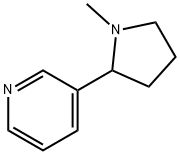 (+)-3-[(2R)-1-メチル-2-ピロリジニル]ピリジン 化学構造式