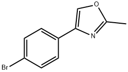 4-(4-ブロモフェニル)-2-メチル-1,3-オキサゾール 化学構造式