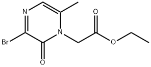 2-(3-溴-6-甲基-2-吡嗪酮-1(2H)-基)乙酸乙酯, 221136-66-9, 结构式