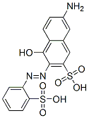 7-amino-4-hydroxy-3-[(2-sulphophenyl)azo]naphthalene-2-sulphonic acid Struktur