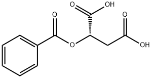 [S,(-)]-2-(ベンゾイルオキシ)こはく酸 化学構造式
