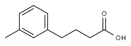 4-(3-METHYLPHENYL)BUTANOIC ACID, 22156-45-2, 结构式