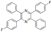 2,5-ビス(p-フルオロフェニル)-3,6-ジフェニルピラジン 化学構造式
