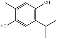 3-イソプロピル-6-メチル-1,4-ベンゼンジオール 化学構造式