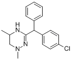 3-(4-クロロ-α-フェニルベンジル)-1,4,5,6-テトラヒドロ-1,5-ジメチル-1,2,4-トリアジン 化学構造式