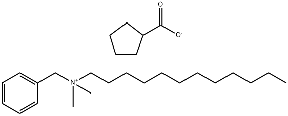 Dodecyl dimethyl benzyl ammonium cyclopentanecarboxylate Struktur