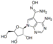 7H-Pyrrolo[2,3-d]pyrimidine-5-carboxamidoxime, 4-amino-7-.beta.-D-ribo furanosyl- Struktur
