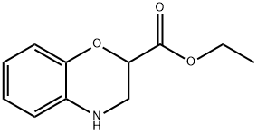 3,4-ジヒドロ-2H-1,4-ベンゾキサジン-2-カルボン酸エチル 化学構造式