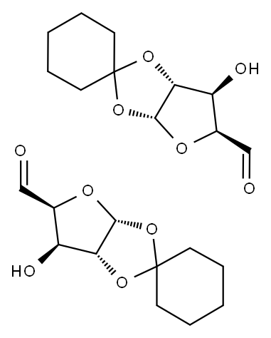 1,2-O-シクロヘキシリデン-Α-D-キシロペントジアルド-1,4-フラノース,ダイマー 化学構造式