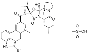 甲磺酸溴隐亭, 22260-51-1, 结构式