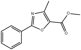 4-甲基-2-苯基-1,3-噁唑-5-羧酸甲酯 结构式