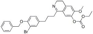Carbonic  acid,  1-[3-[4-(benzyloxy)-3-bromophenyl]propyl]-3,4-dihydro-6-methoxy-7-isoquinolyl  ethyl  ester  (8CI) 结构式