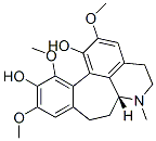 (6aR)-4,5,6,6a,7,8-ヘキサヒドロ-2,10,12-トリメトキシ-6-メチルベンゾ[6,7]シクロヘプタ[1,2,3-ij]イソキノリン-1,11-ジオール 化学構造式