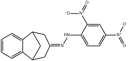 5,6,8,9-テトラヒドロ-5,9-メタノ-7H-ベンゾシクロヘプテン-7-オン2,4-ジニトロフェニルヒドラゾン 化学構造式