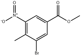 3-溴-4-甲基-5-硝基苯甲酸甲酯, 223519-08-2, 结构式