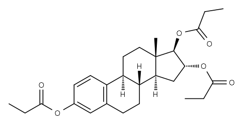 (16A,17B)-雌甾-1,3,5(10)-三烯-3,16,17-三醇三丙酸酯, 2236-31-9, 结构式