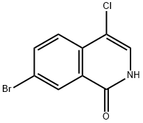 7-溴-4-氯异喹啉-1(2H)-酮 结构式