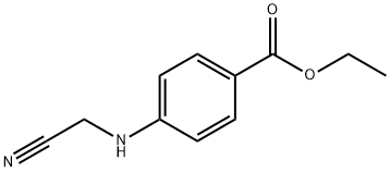 Benzoic acid, 4-[(cyanomethyl)amino]-, ethyl ester (9CI) Struktur