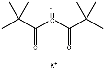 2,2,6,6-テトラメチル-3,5-ヘプタンジオナトカリウム 化学構造式