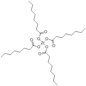2-エチルヘキサン酸/ジルコニウム,(1:x) 化学構造式