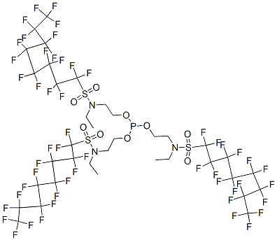 N,N',N''-[磷酰三(氧-2,1-乙二基)]三[N-乙基-1,1,2,2,3,3,4,4,5,5,6,6,7,7,8,8,8-十七氟代-1-辛烷磺酰胺 结构式