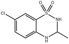7-氯-3-甲基-3,4-二氢-2H-1,2,4-苯并噻二嗪 1,1-二氧化物, 22503-72-6, 结构式