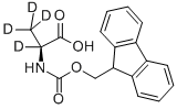 L-アラニン-2,3,3,3-D4-N-FMOC 化学構造式