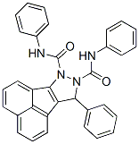 N,N',9-トリフェニル-7H-アセナフト[1,2-c]ピラゾール-7,8(9H)-ジカルボアミド 化学構造式