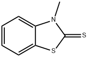 3-メチル-2,3-ジヒドロベンゾチアゾール-2-チオン 化学構造式
