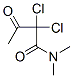 2,2-ジクロロ-N,N-ジメチル-3-オキソブタンアミド 化学構造式
