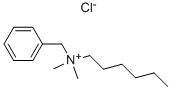 Benzyldimethylhexylammonium chloride Struktur