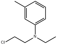 N-エチル-N-(2-クロロエチル)-m-トルイジン 化学構造式