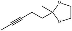 1,3-Dioxolane,  2-methyl-2-(3-pentynyl)-  (7CI,8CI,9CI) Structure