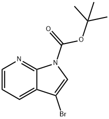 3-ブロモ-1H-ピロロ[2,3-B]ピリジン-1-カルボン酸TERT-ブチル 化学構造式