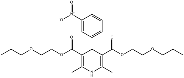 1,4-ジヒドロ-2,6-ジメチル-4-(m-ニトロフェニル)-3,5-ピリジンジカルボン酸ビス(2-プロポキシエチル)