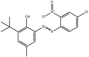 2-[(4-クロロ-2-ニトロフェニル)アゾ]-6-(1,1-ジメチルエチル)-4-メチルフェノール 化学構造式