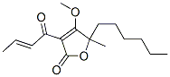 3-[(E)-クロトノイル]-5-ヘキシル-4-メトキシ-5-メチル-2(5H)-フラノン 化学構造式