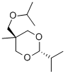 5α-(イソプロポキシメチル)-2β-イソプロピル-5β-メチル-1,3-ジオキサン 化学構造式