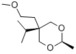 5α-イソプロピル-5β-(2-メトキシエチル)-2β-メチル-1,3-ジオキサン 化学構造式