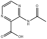 2-Pyrazinecarboxylic  acid,  3-(acetylamino)- Structure