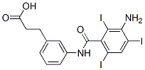 3-[3-[(3-amino-2,4,6-triiodo-benzoyl)amino]phenyl]propanoic acid Structure