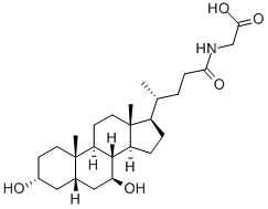 Glycoursodeoxycholic acid Structure