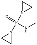 メチルアミノビス(1-アジリジニル)ホスフィンオキシド 化学構造式