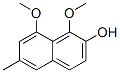 1,8-ジメトキシ-6-メチルナフタレン-2-オール 化学構造式