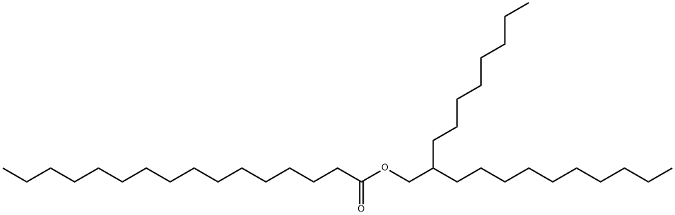 ヘキサデカン酸2-オクチルドデシル 化学構造式